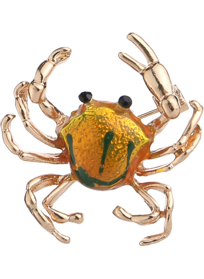 Cute Women Crab Shape Enamel Brooch Pin Shirt Sweater Neck Clip Backpack Badge