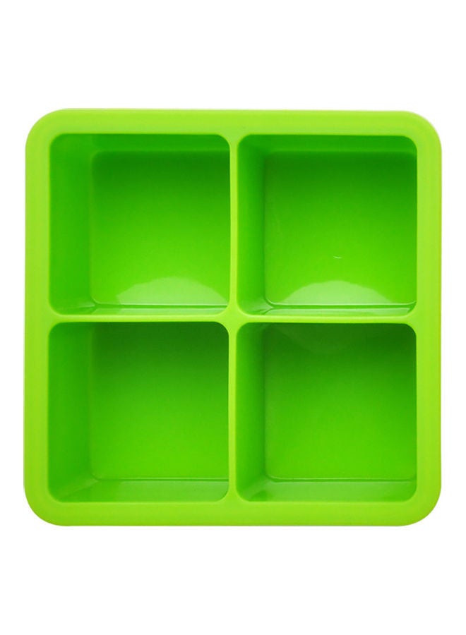 Generic - 6 Grids Silicone Ice Cube Making Tray Green 3.5x20.5x14cm - Image 1