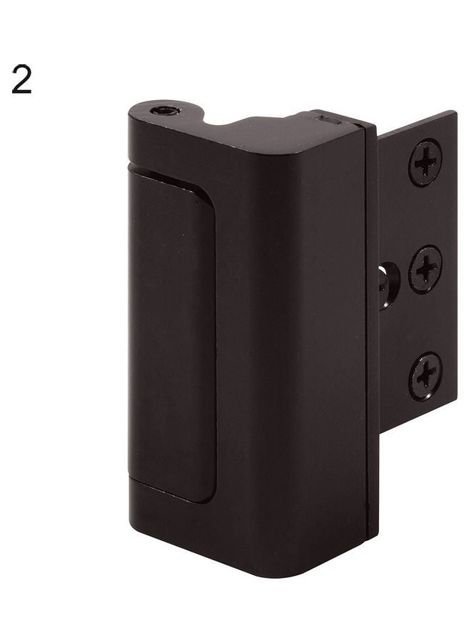 Generic Home Door Reinforcement Lock Defender Security Stopper Black 