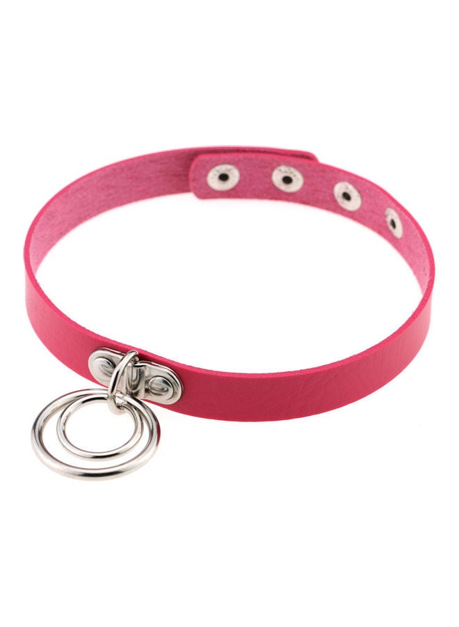 Generic - Adjustable Double Loop Faux Leather Choker Collar - Image 1