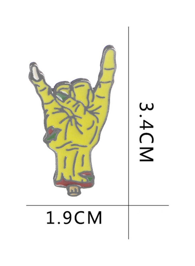 Mummy Monster Hand Enamel Shirt Collar Brooch Pin - Image 2