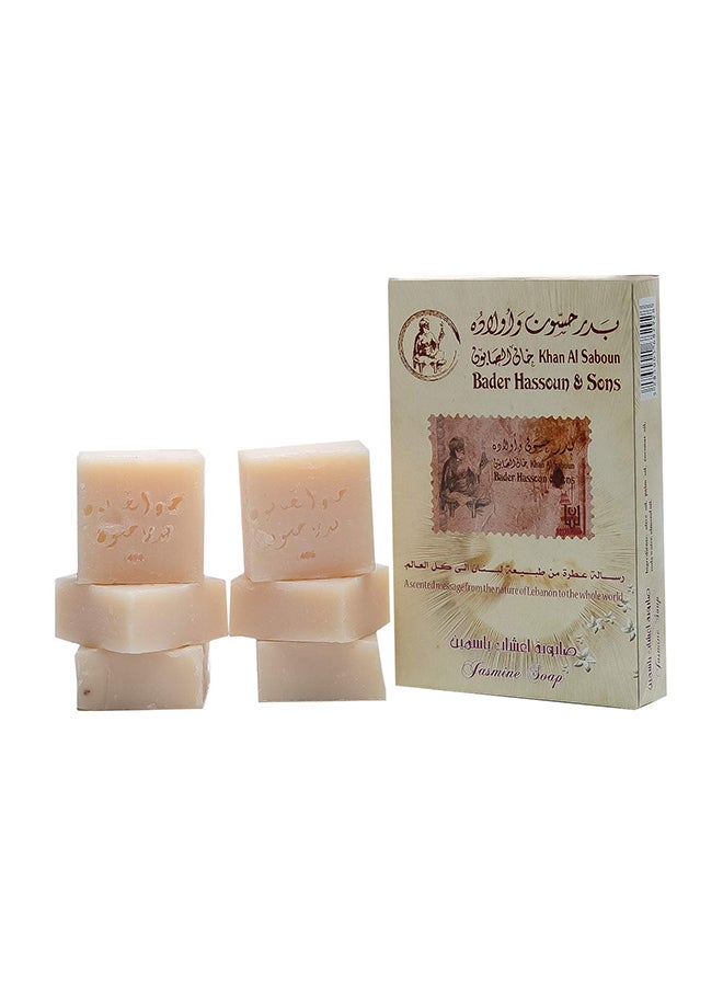 Khan AL Saboun Organic Herbal  Jasmine Soap Pack of 6 300grams - Image 1