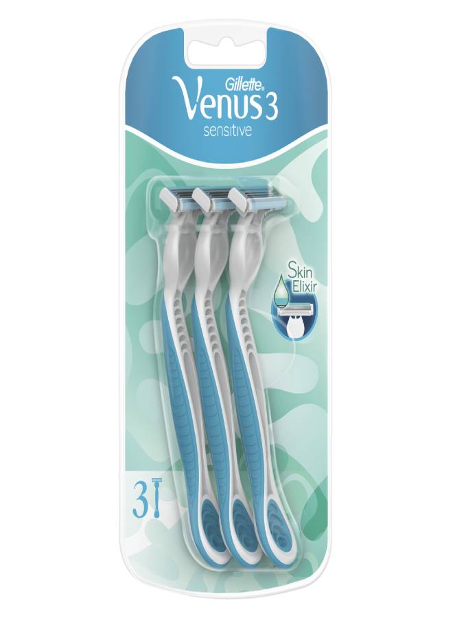 Gillette Venus 3 For Sensitive Skin 3Pieces Green