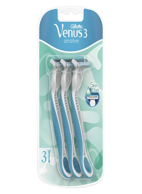Venus 3 For Sensitive Skin 3Pieces Green