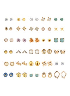 30-Pairs Geometry Ear Studs