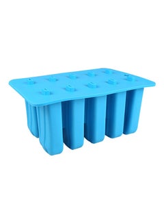 Grid Ice Lolly Pop Mold Tray Blue