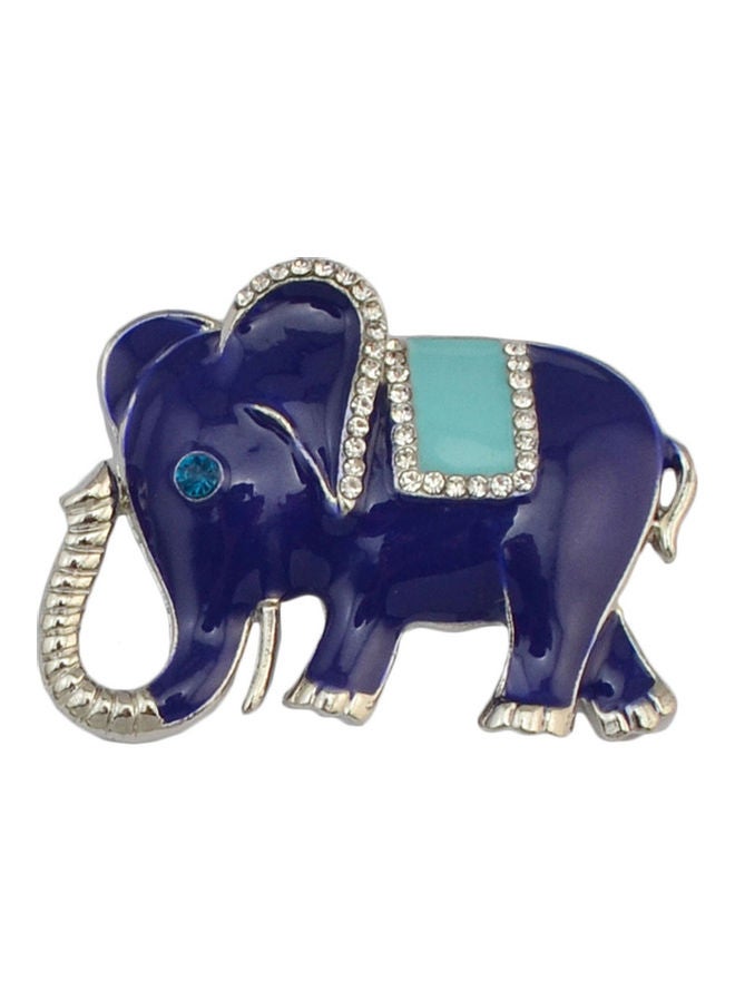 Elegant Elephant Animal Alloy Scarf Shirt Brooch Pin Rhinestone Women Jewelry - Image 1