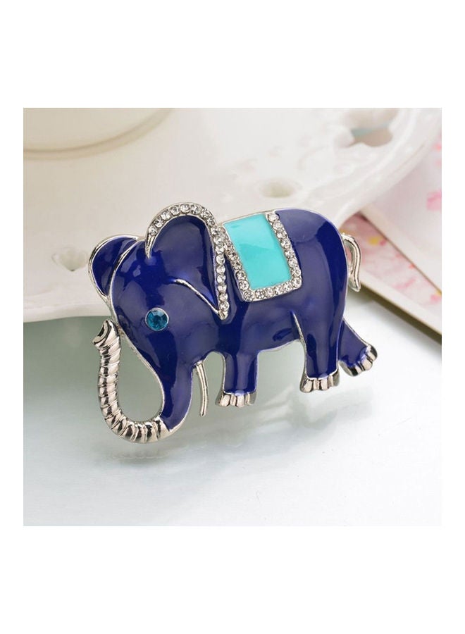 Elegant Elephant Animal Alloy Scarf Shirt Brooch Pin Rhinestone Women Jewelry - Image 3