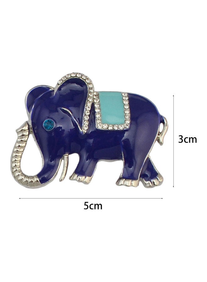 Elegant Elephant Animal Alloy Scarf Shirt Brooch Pin Rhinestone Women Jewelry - Image 4