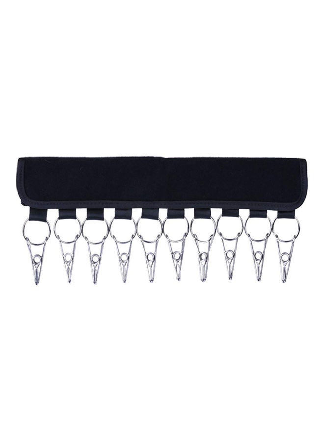 علاقة ملابس أسود/فضي - Image 1