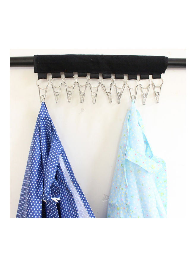 علاقة ملابس أسود/فضي - Image 3