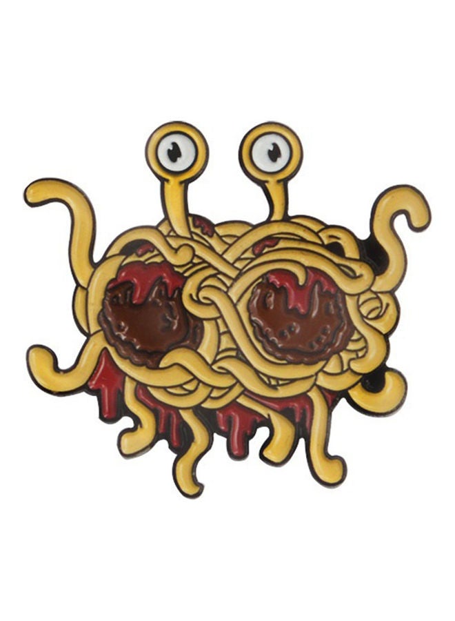 Flying Spaghetti  Denim Jacket Lapel Button Brooch Pin - Image 1