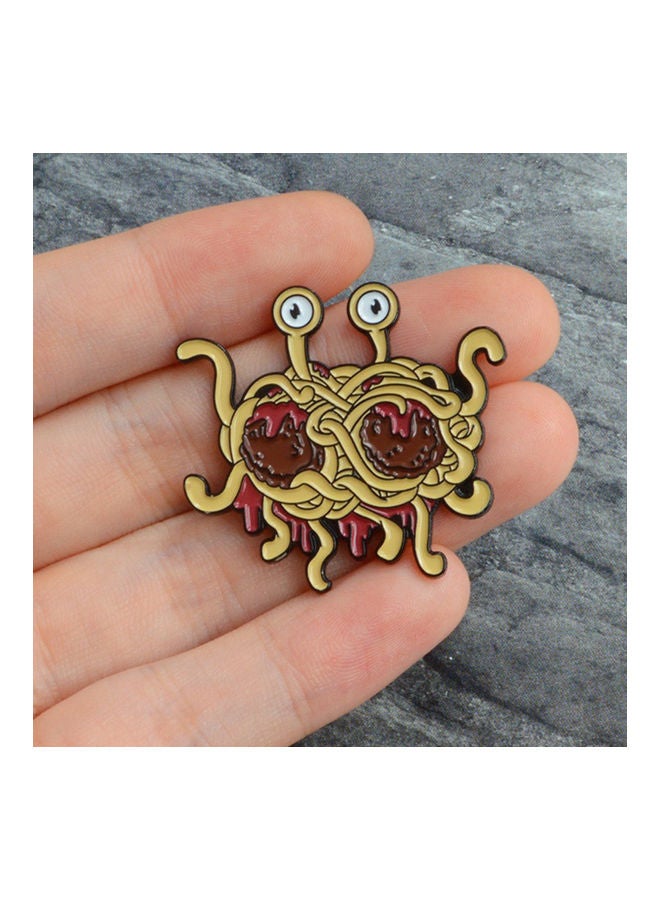 Flying Spaghetti  Denim Jacket Lapel Button Brooch Pin - Image 2