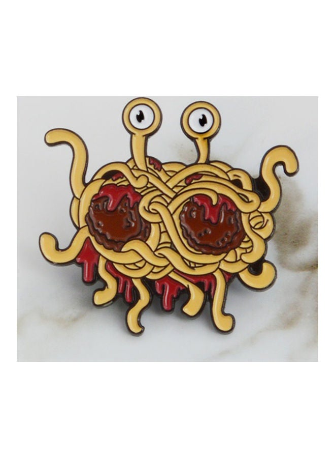 Flying Spaghetti  Denim Jacket Lapel Button Brooch Pin - Image 3