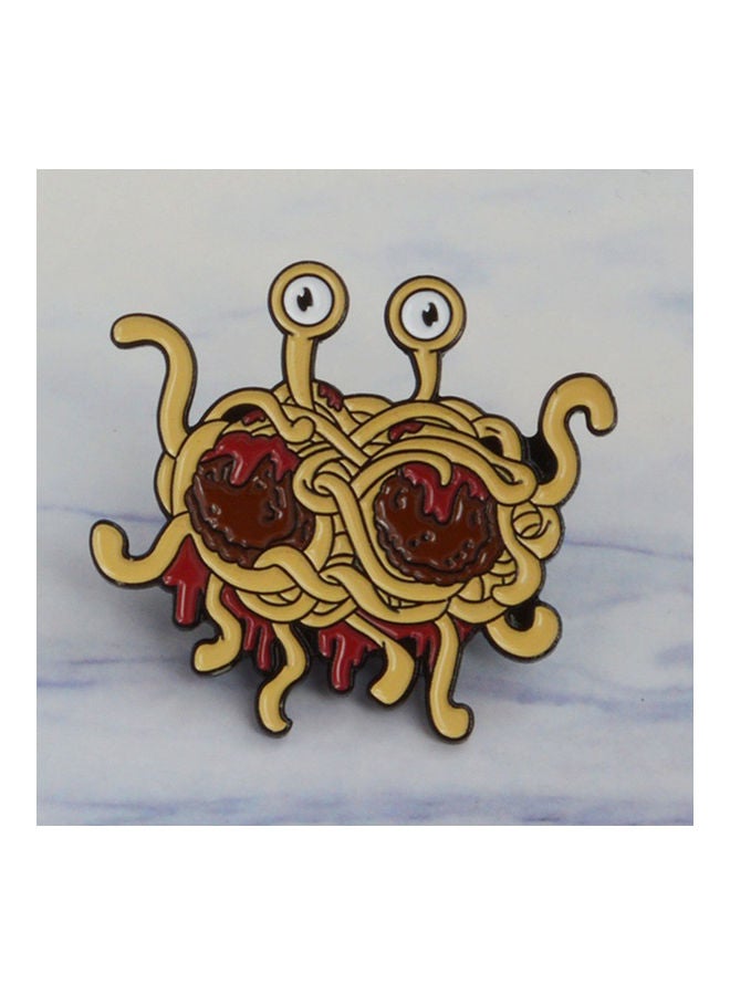 Flying Spaghetti  Denim Jacket Lapel Button Brooch Pin - Image 4