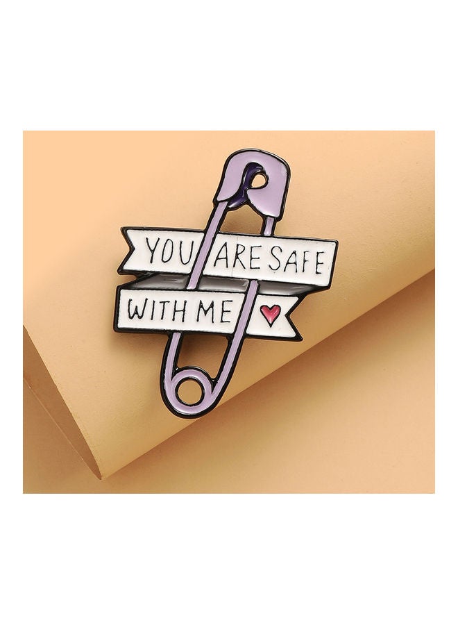 دبوس بروش مطبوع بعبارة "You Are Safe With Me"  - Image 2