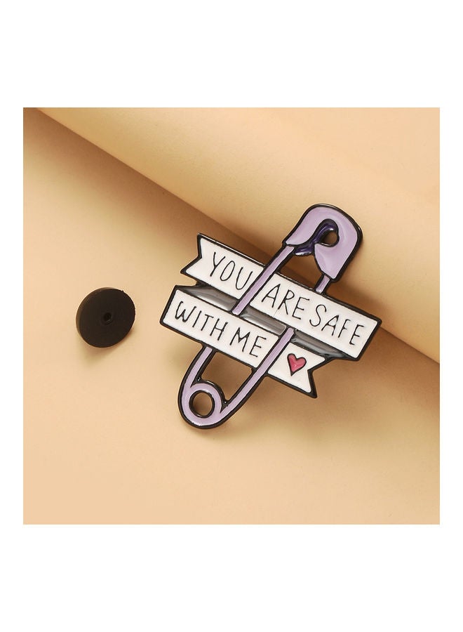 دبوس بروش مطبوع بعبارة "You Are Safe With Me"  - Image 3
