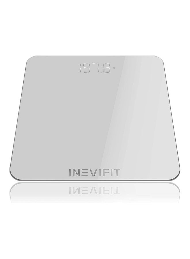 INEVIFIT Digital Bathroom Body Scale Silver 11.81x10.24x0.71inch  - Image 1