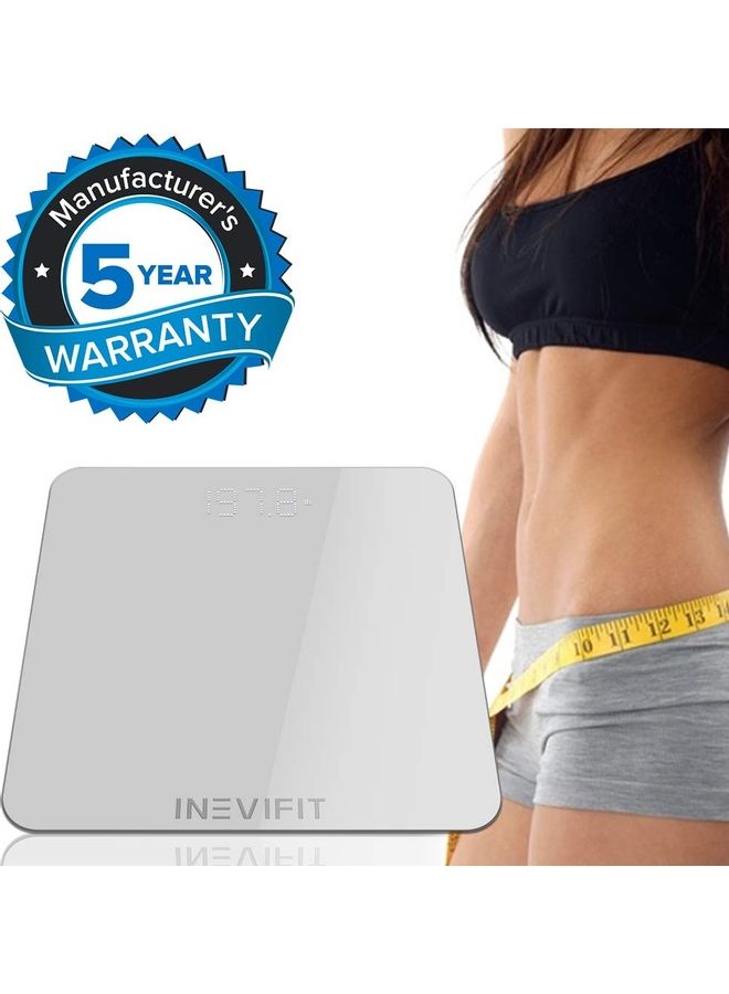 INEVIFIT Digital Bathroom Body Scale Silver 11.81x10.24x0.71inch  - Image 4