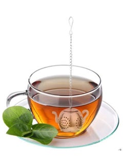 MESHA Teapot Shape Infuser With Drip Tray Gold 5.6x5.6x3.2cm  - Image 5