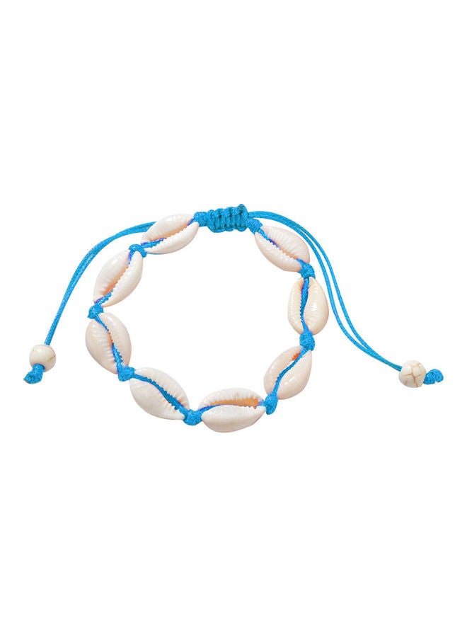 Hand Knitting Shell Charm Beaded Bracelet