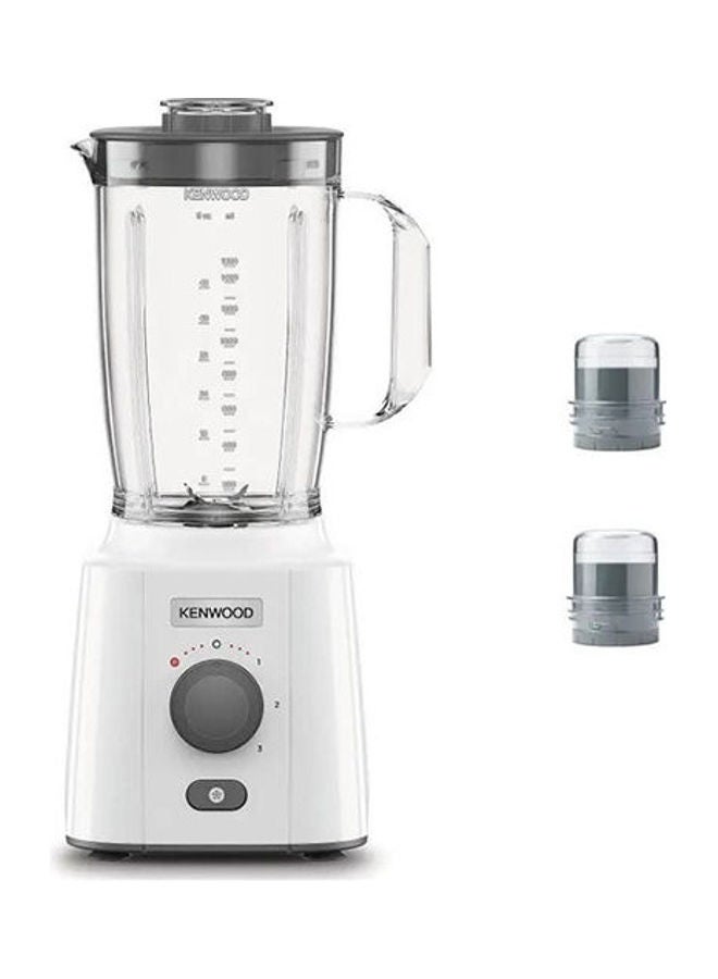 خلاط مزود بمطحنتين، قوة 650 وات، لون أبيض - طراز BLP41.FO 2 L 650 W BLP41.HO أبيض/ شفاف