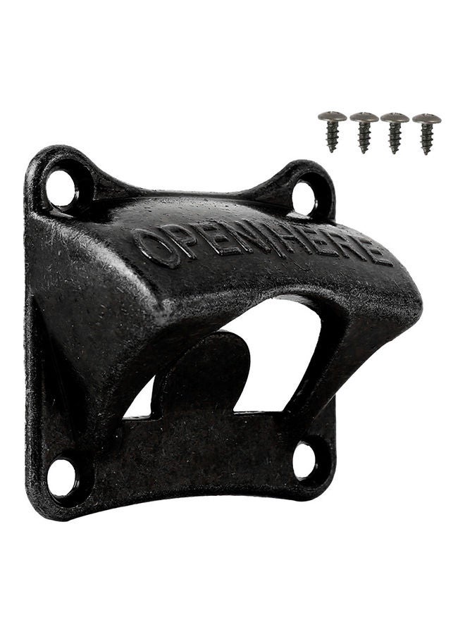Wall Mounted Bottle Cap Opener Black - Image 1