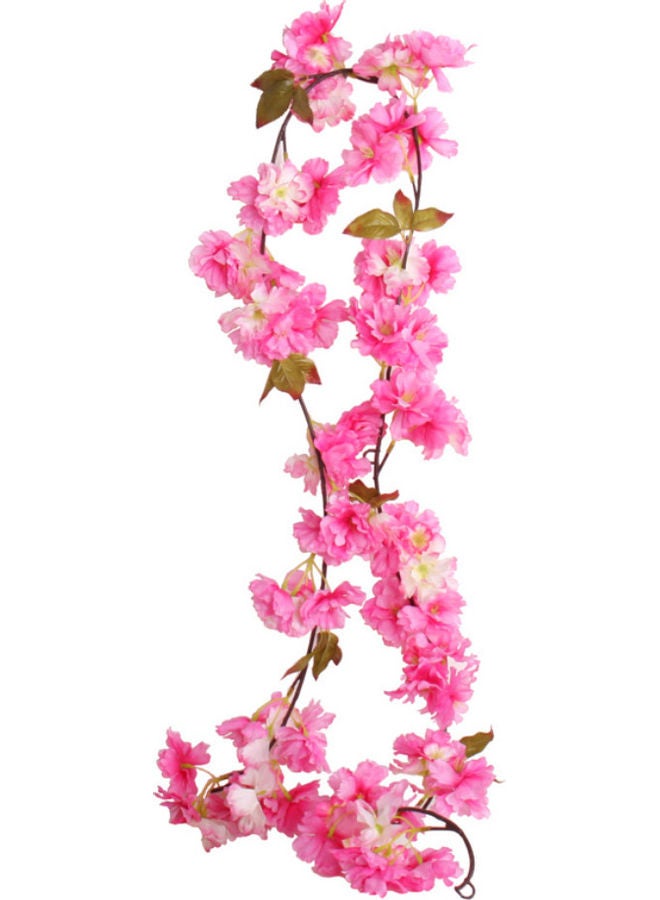 Artificial Sakura Leaf Rattan Rose Pink 177cm - Image 1