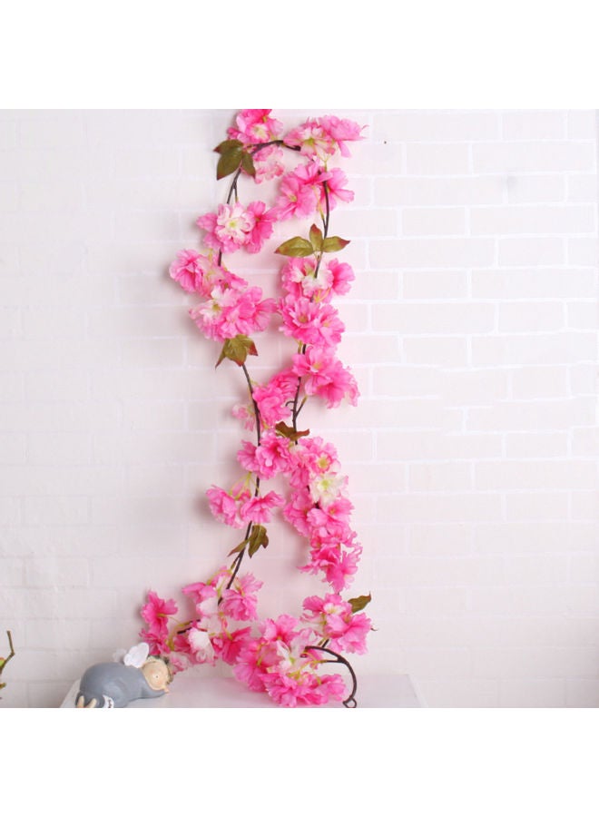 Artificial Sakura Leaf Rattan Rose Pink 177cm - Image 2