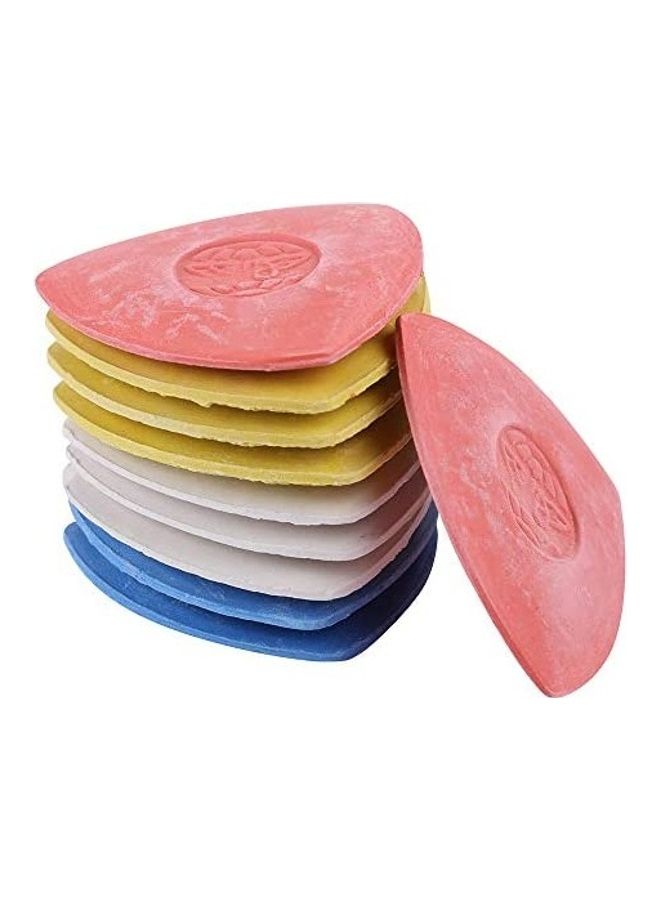 10 Piece Triangle Tailor's Chalk Multicolour 2.9inch