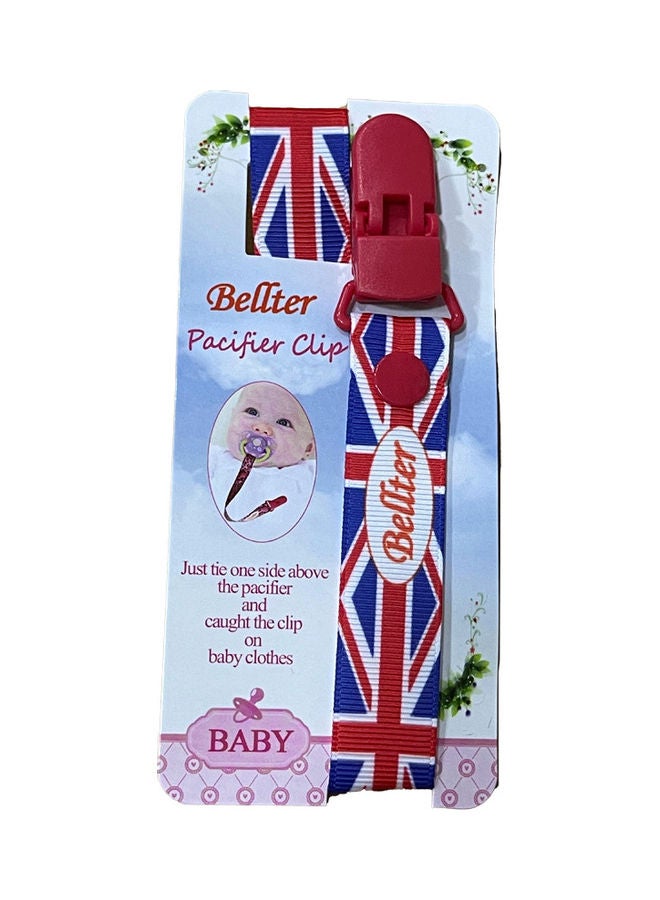 UK Flag Design Pacifier Holder Clip - Image 1
