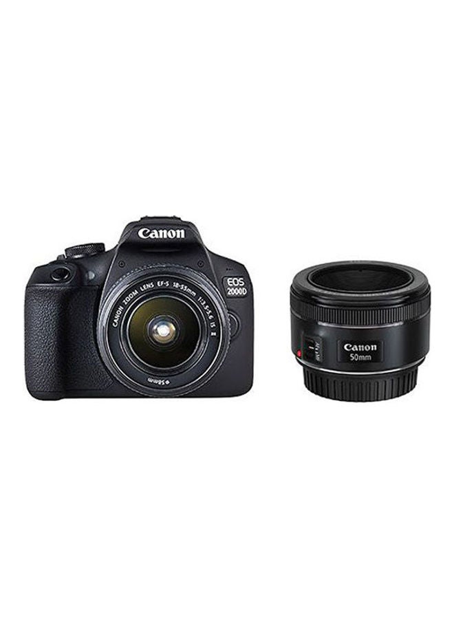 Canon - EOS 2000D 18-55 IS II + 50mm STM Lens Bundle Kit - Image 1