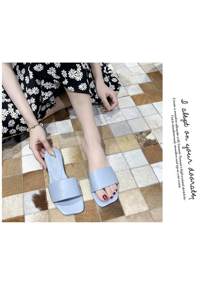 Lightweight Soft Simple Slippers Blue - Image 2