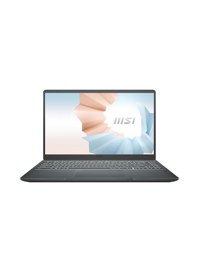 MSI Modern 14 B4MW Laptop With 14-Inch Display, AMD Ryzen 5 4500U Processor/8GB RAM/256GB SSD/AMD Radeon Graphics Carbon Gray English Carbon Gray  - Image 1