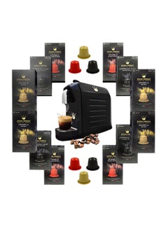 Nespresso Compatible Espresso Machine With 120 Coffee Capsules 0.7 L 1255.0 W SCMF015 Black