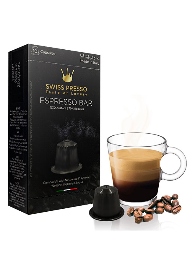 Swisspresso - Nespresso Compatible Espresso Machine With 120 Coffee Capsules 0.7 L 1255.0 W SCMF015 Black - Image 1