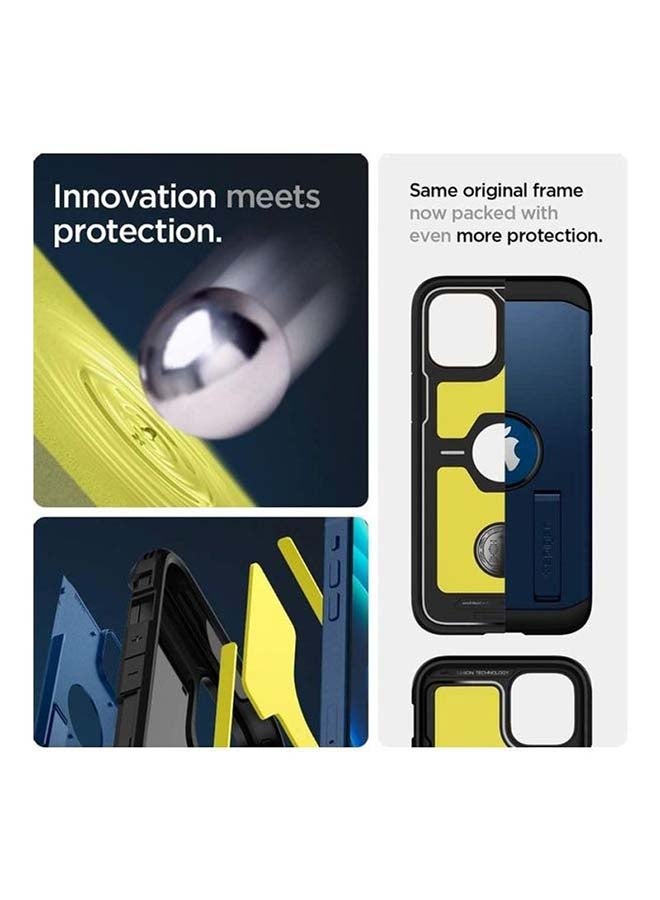 Spigen Tough Armor Protective Case Cover For iPhone 12 Mini With Extreme Impact Foam Navy Blue  - Image 2