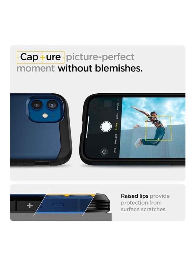 Spigen Tough Armor Protective Case Cover For iPhone 12 Mini With Extreme Impact Foam Navy Blue  - Image 5