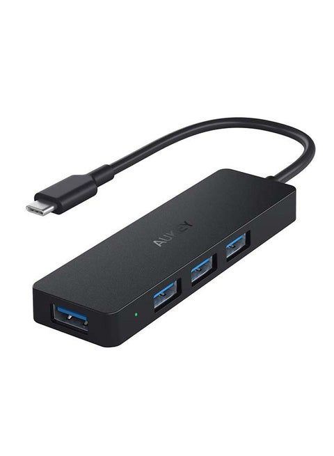 Unity Slim C 4-In-1 4-Port USB 3.0 Type-C Hub Black