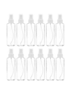 12-Piece Empty Spray Bottles Clear 100ml
