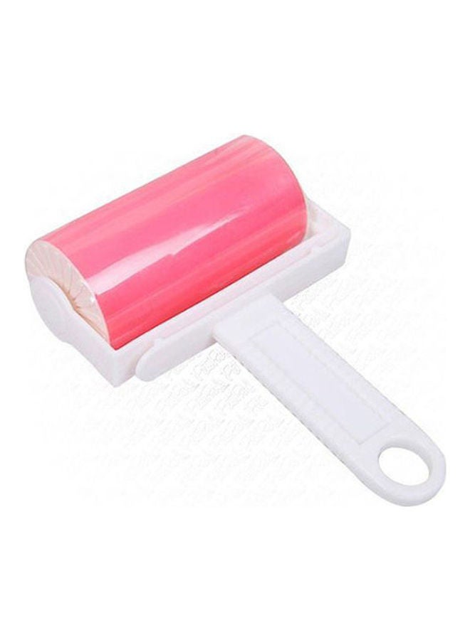 بكرة لاصقة لإزالة شعر الحيوانات الأليفة قابلة للغسل أبيض/ وردي