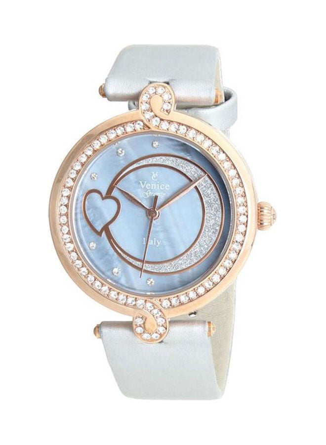 Venice Women's Casual Watches Leather Analog V8094-Ipr-Bl 