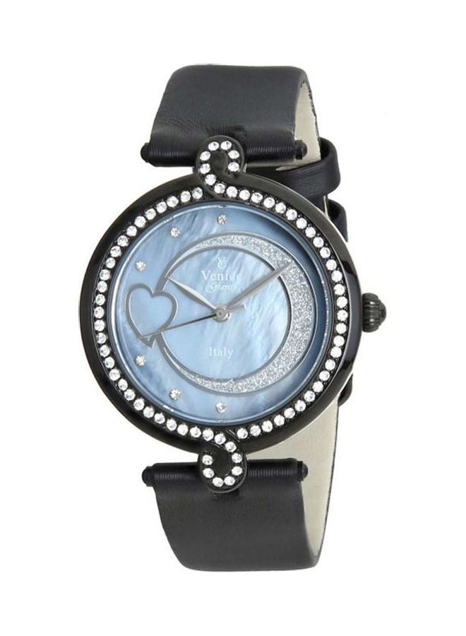 Venice Women's Casual Watches Leather Analog V8094-Ipb-Bl 