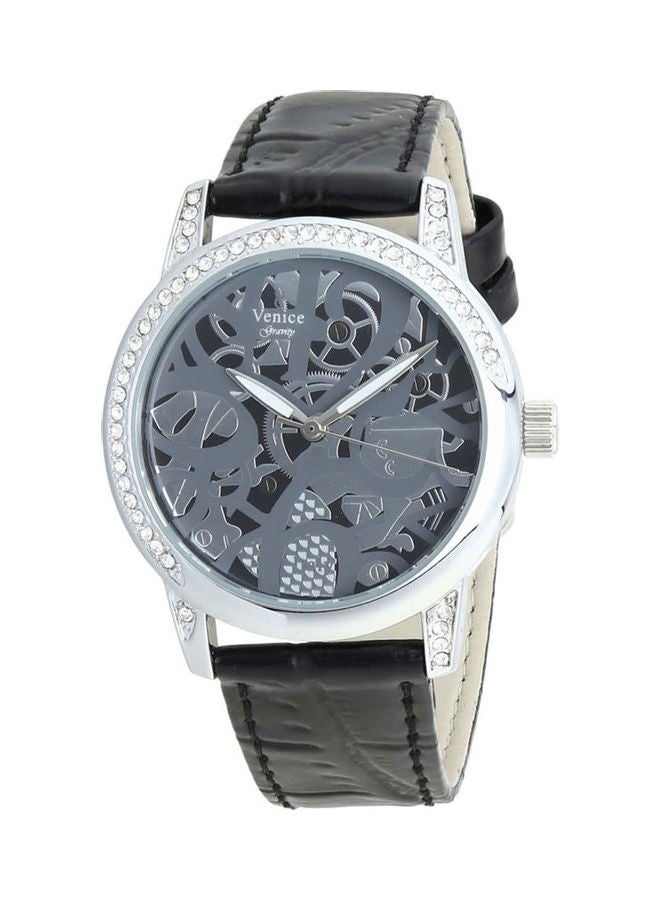 Venice Women's Casual Watches Leather Analog V8086-Ips-B 