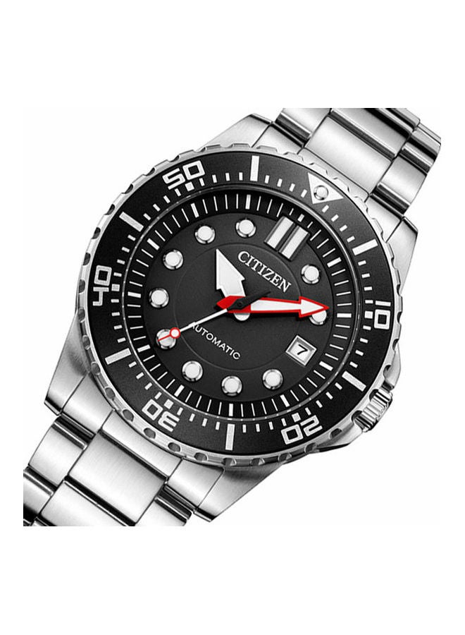 سيتيزن ساعات يد كاجوال بعقارب وسوار من الإستانلس ستيل طراز NJ0120-81E - قياس 43 مم - لون فضي للرجال