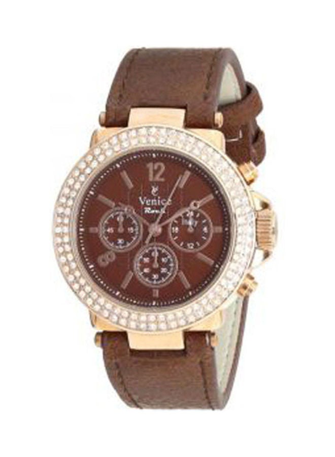 Venice - Women's Casual Watches Leather Analog V8080-Ipr-C - Image 1