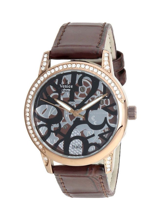 Venice Women's Casual Watches Leather Analog V8086-Ipc-C 