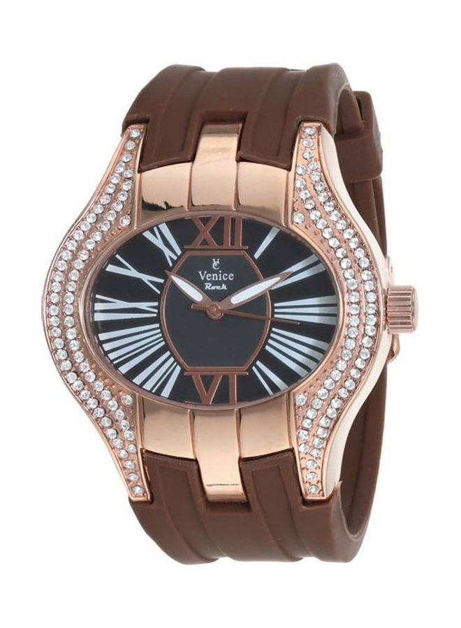 Venice Women's Casual Watches Leather Analog V8064-Ipr-C 
