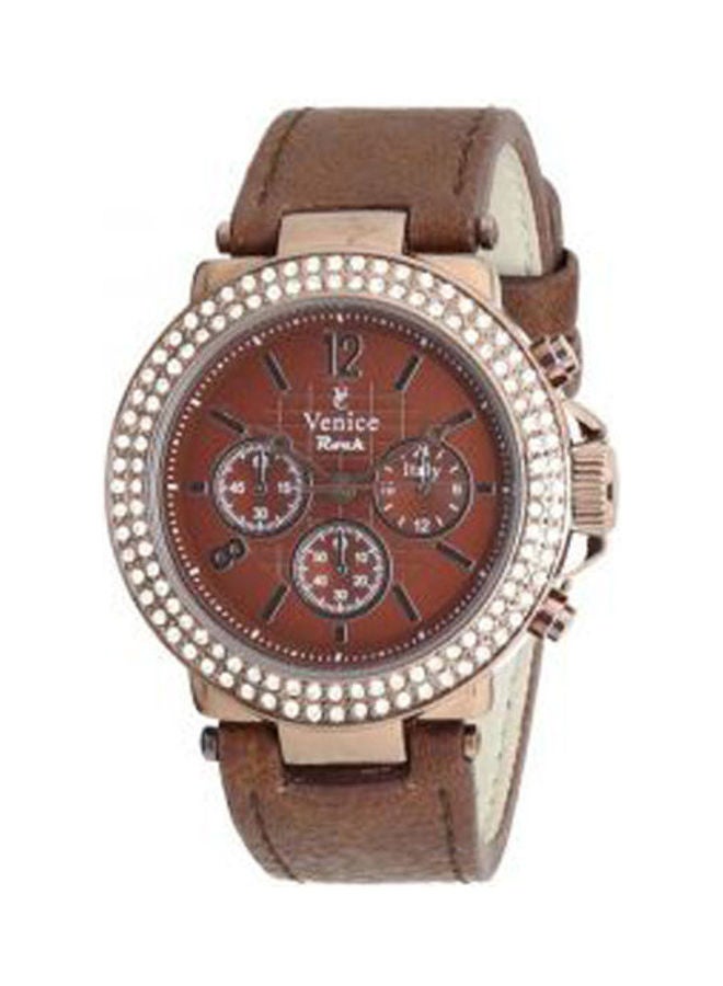 Venice Women's Casual Watches Leather Analog V8080-Ipc-C 