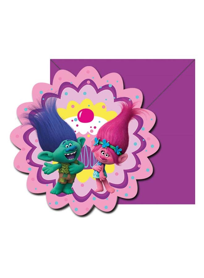 ترولز دعوات ومظاريف مقطوعة بالقالب - ترولز - عبوات مكونة من 6 دعوات و6 مظاريف - Image 1